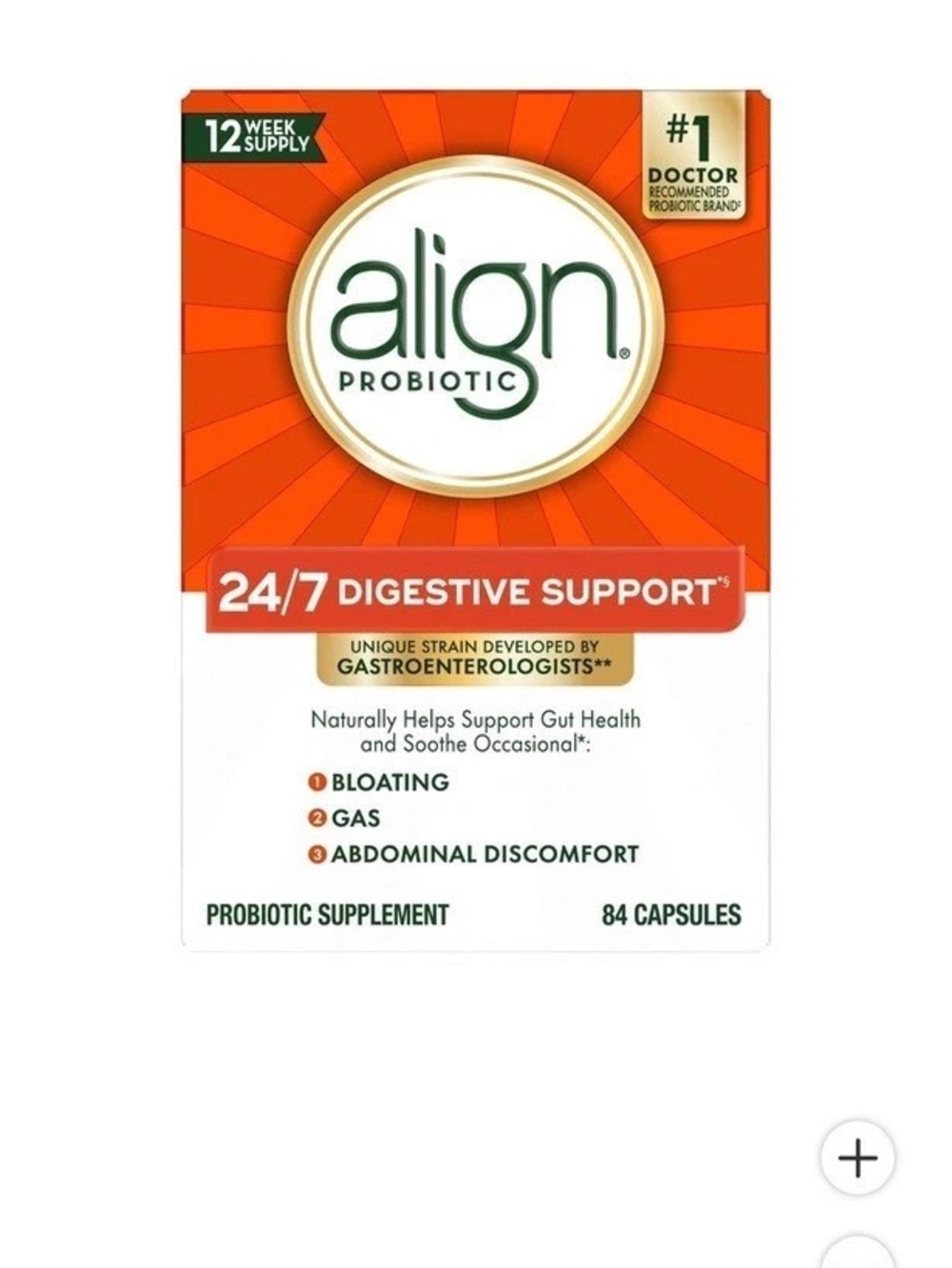 Align Probiotic 24/7 Digestive Support 84 Capsules 84 Capsules